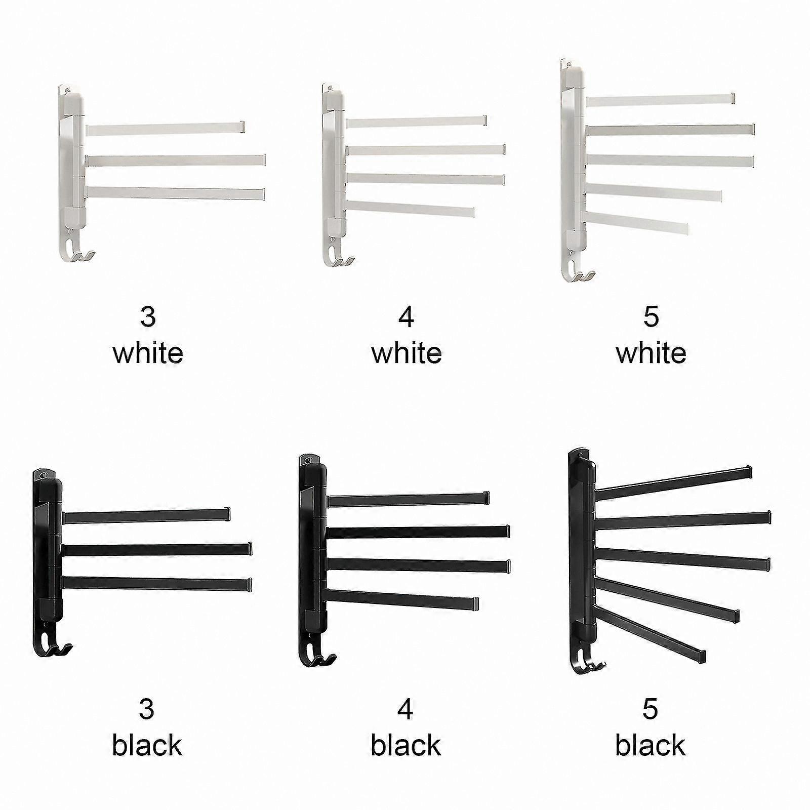 Rotatable Wall-Mounted Towel Storage Rack with Folding Design for Space-Saving Organization