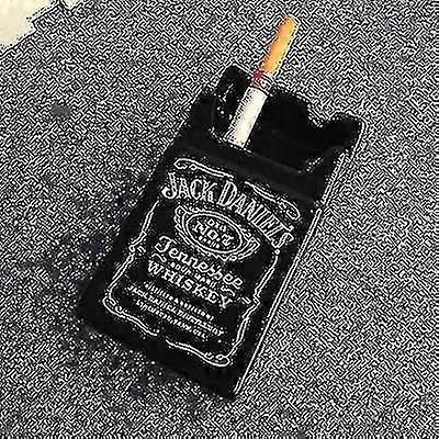 Jack Daniel's Creative Ceramic Tobacco Cigarette Packaging Shape Ashtray