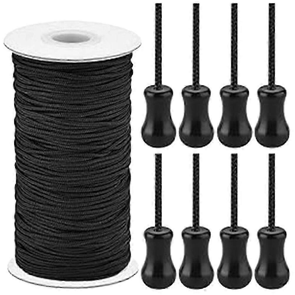 Wooden Bead Rope for Window Blinds - 100 Meter Household Curtain String for DIY Decoration