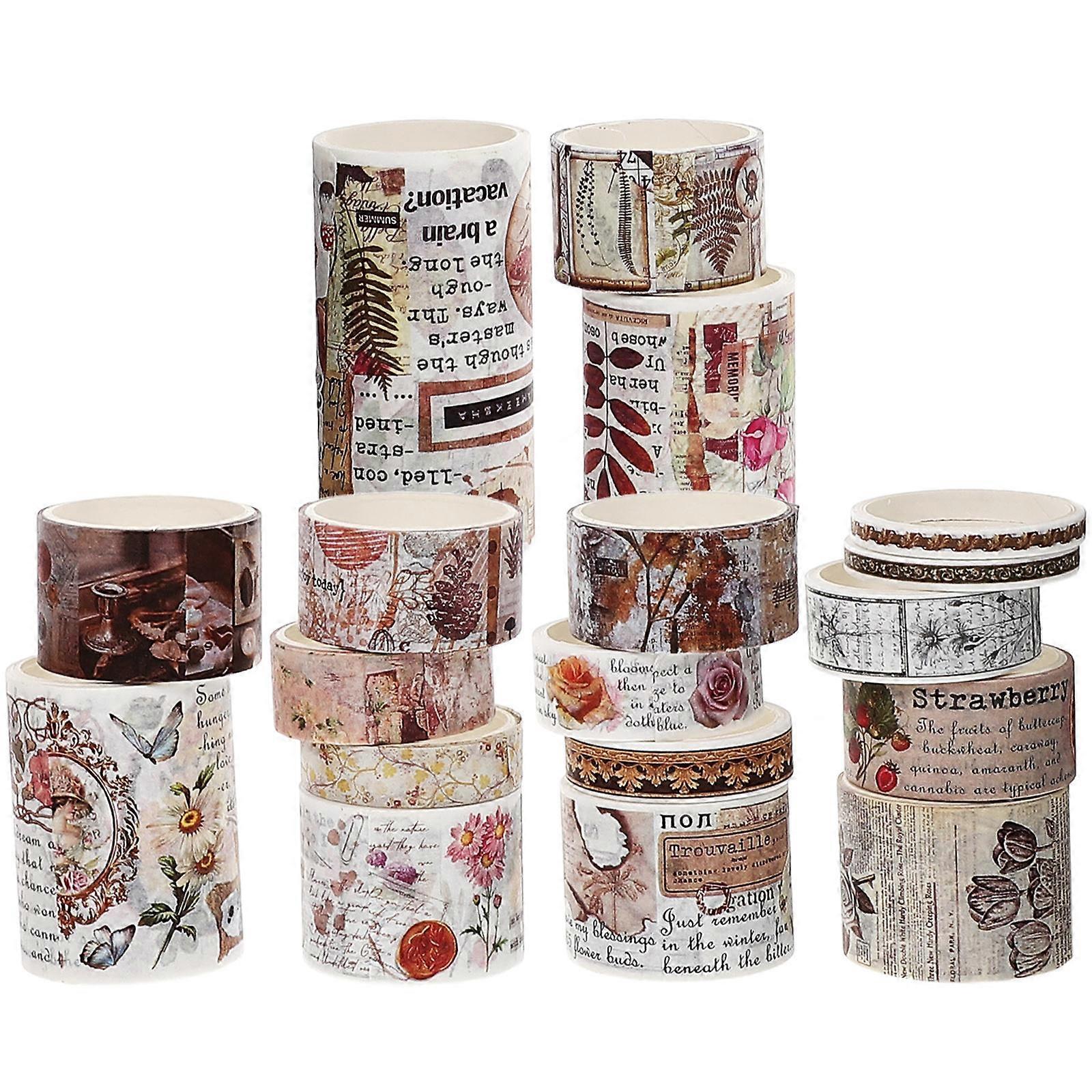 Scrapbooking Embellishments Washi Tape Supplies and Gift Wrapping Assorted Color 18 Rolls