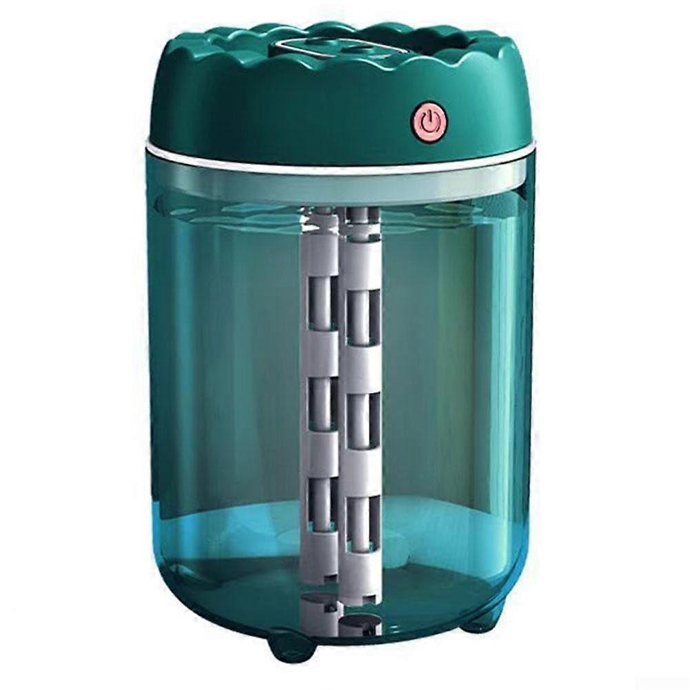 Mini USB Humidifier with 1 8L Water Capacity and Adjustable Mist Modes for Effective Humidification (Dark green)