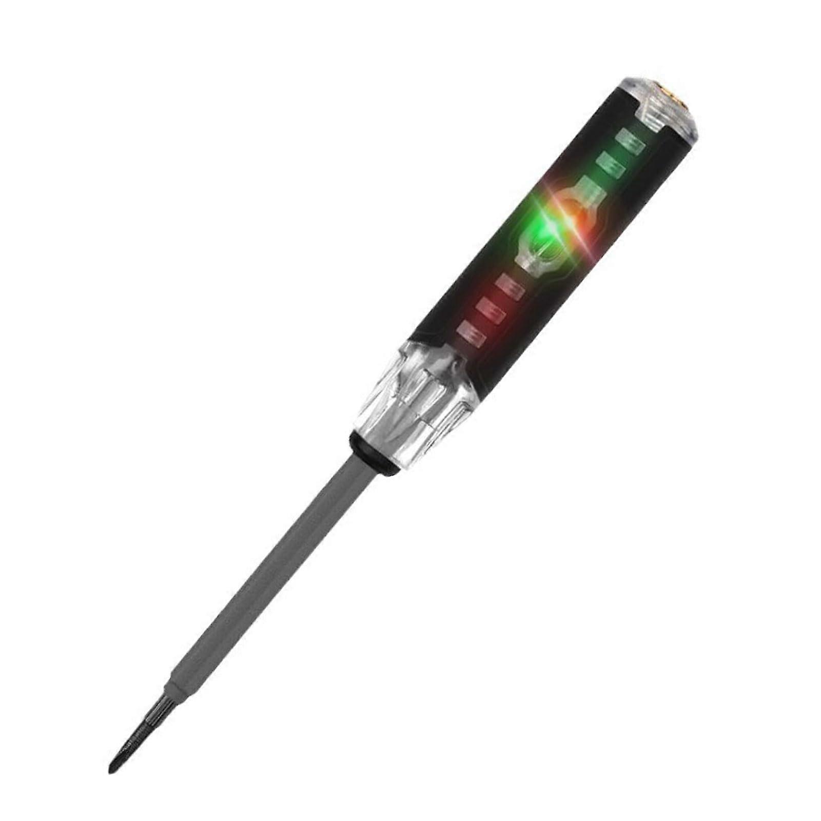 2 In 1 Voltages Tester Current Detector Screwdriver With Magnetic Bit Nonslip Handle Cross Screwdriver And Detection Pen