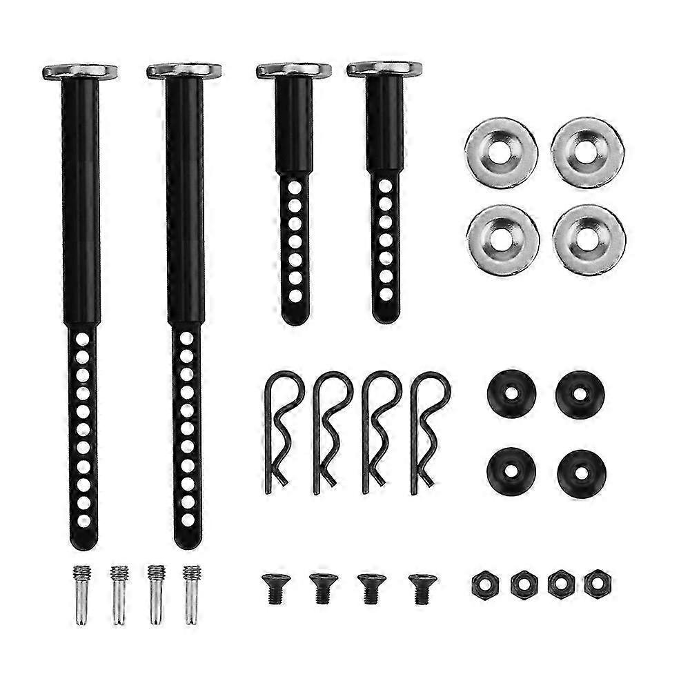 Metal Front and Rear Extended Body Post Mounts Column with Magnet for 1/10 RC Crawler Car Axial SCX10 II 90046