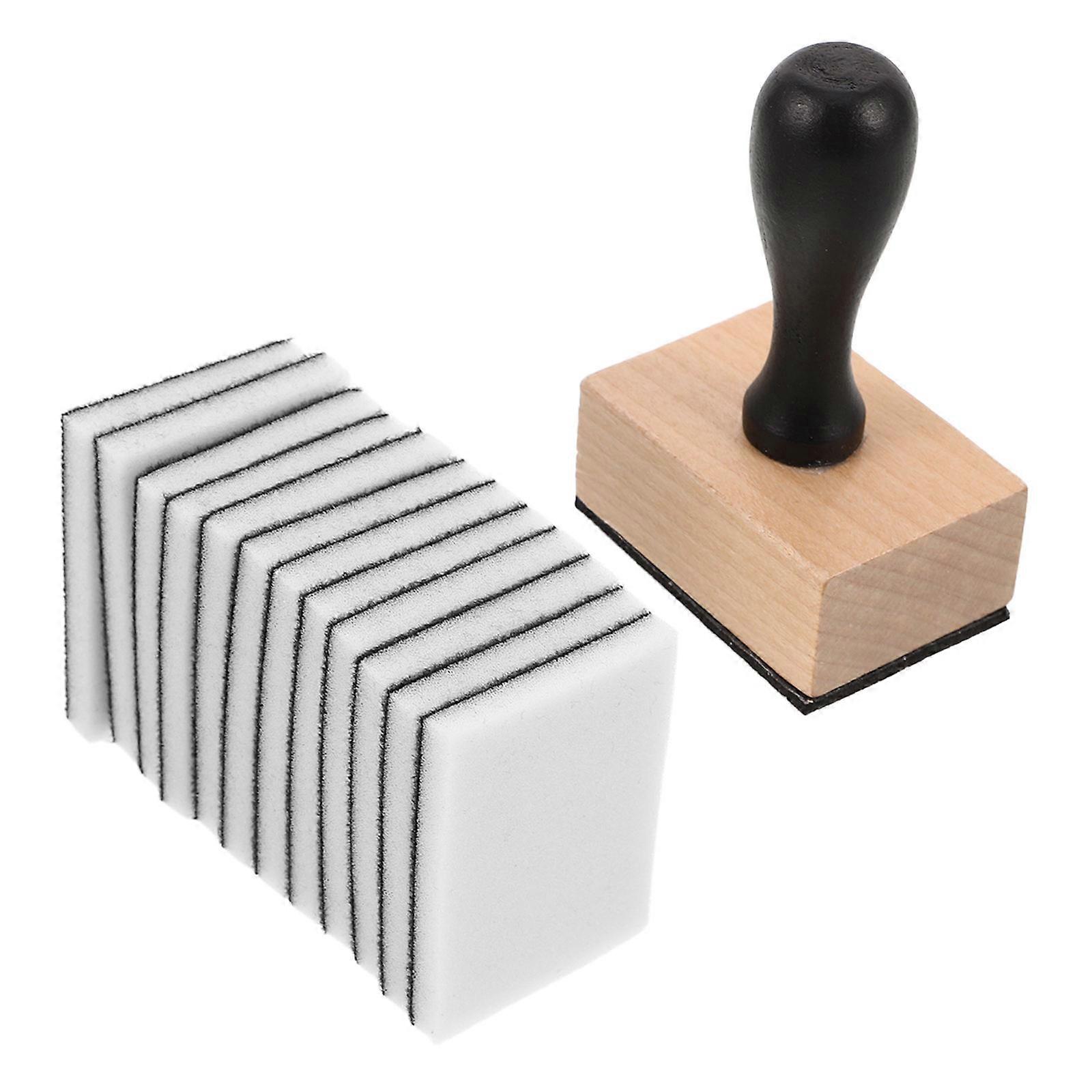 Colored Seal Set Mini Ink Blending Tools Art Supplies Round Foam Pad Replacement for Wood Stamps Coloring and Distressing