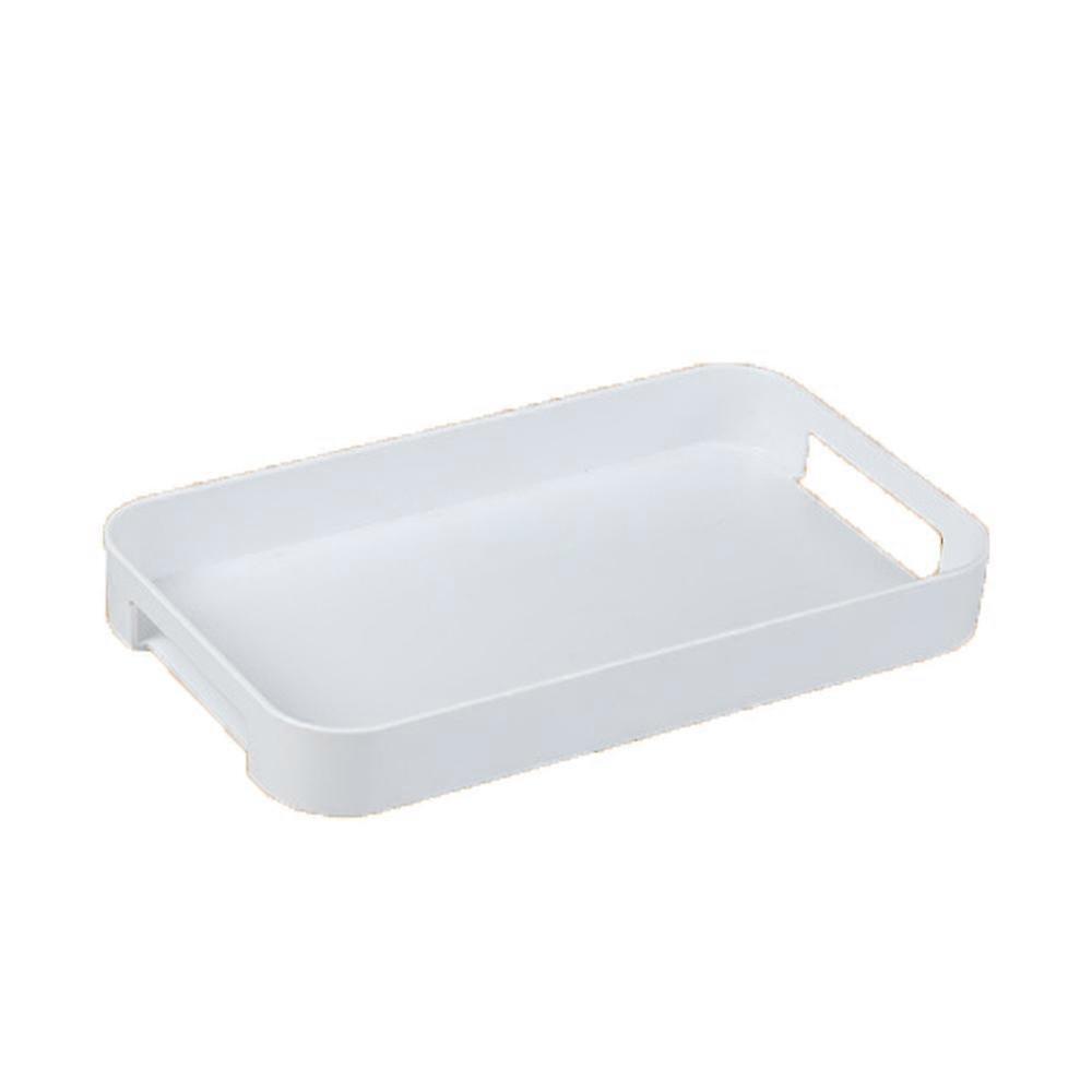 KXJ-White Serving Tray with Handles Stackable Rectangle Plastic Serving Platter *-7
