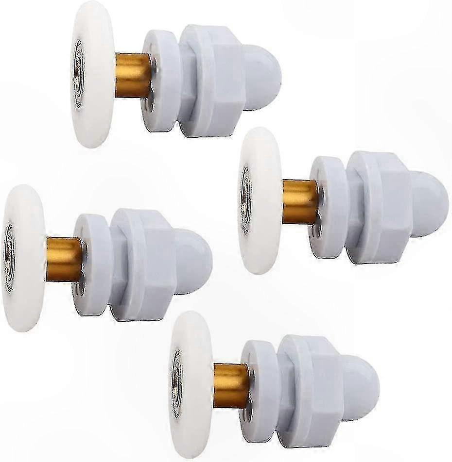 4-Pack 25mm Shower Door Rollers with Smooth-Gliding Wheels for Easy Replacement and Durable Performance