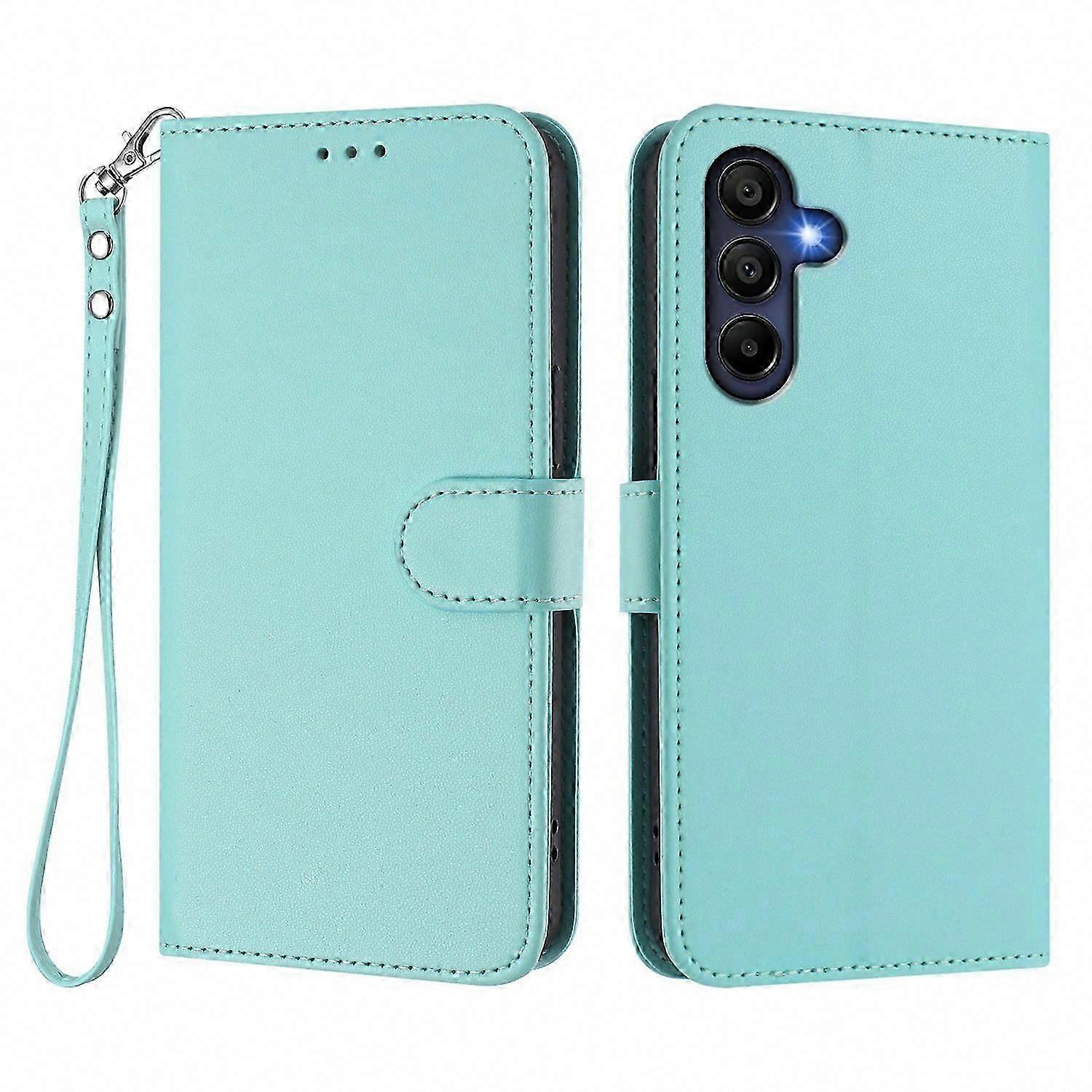 Leather Wallet Case with Stand & Wrist Strap for Galaxy A26 5G Phone Cover