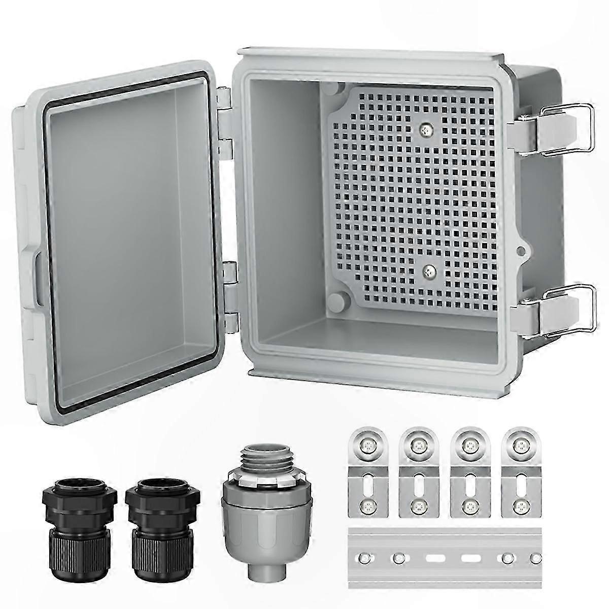 IP67 Waterproof Outdoor Electrical Enclosure with Hinge for Power Distribution and Wiring Protection