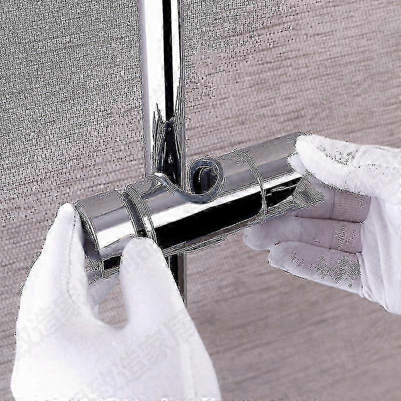 Chrome Adjustable Shower Head Holder for Handheld Wall Mount, Silver Finish