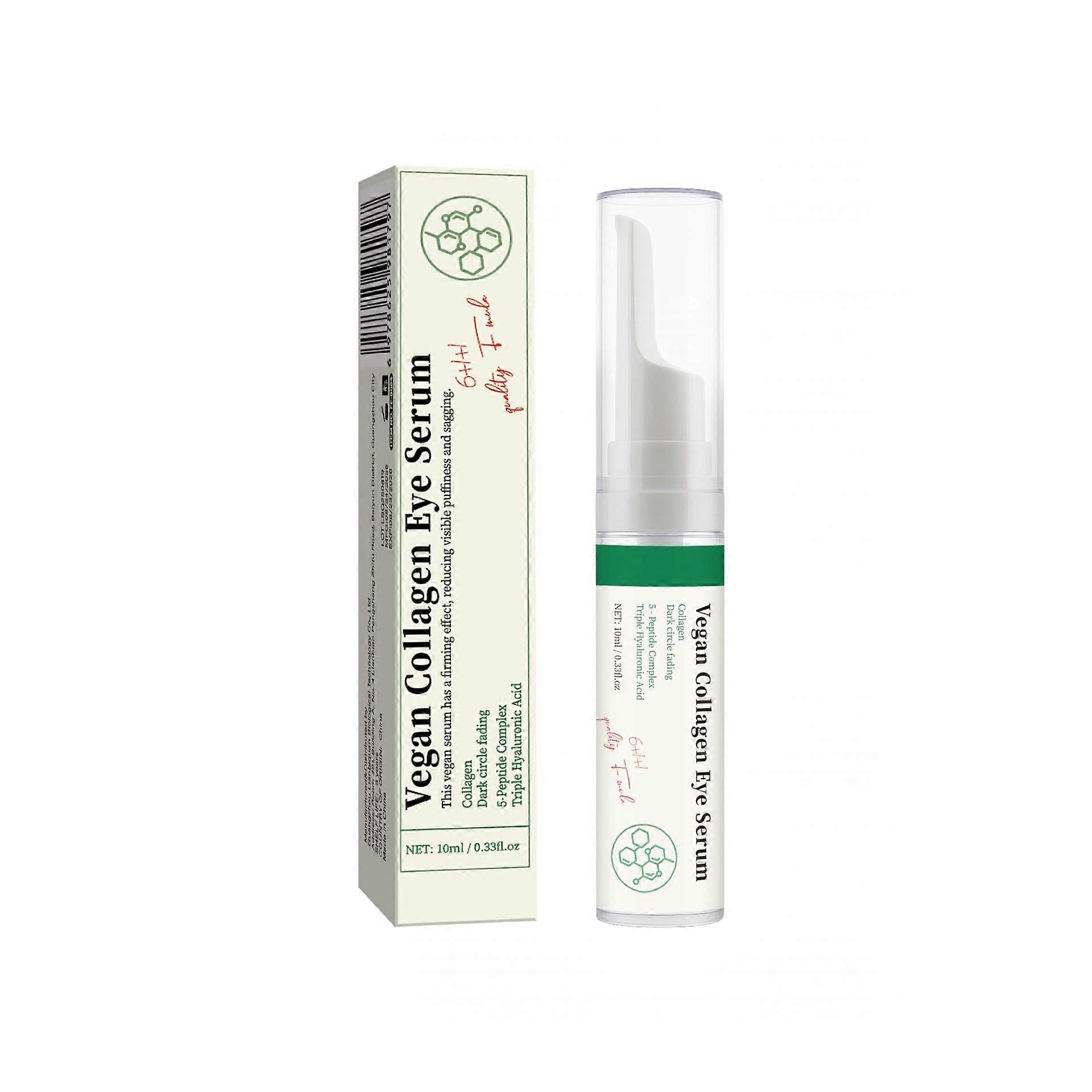 Vegan Collagen Eye Serum, Triple Collagen Serum Improve Skin Elasticity, Reduce Fine Lines & Dark Circles,10ML
