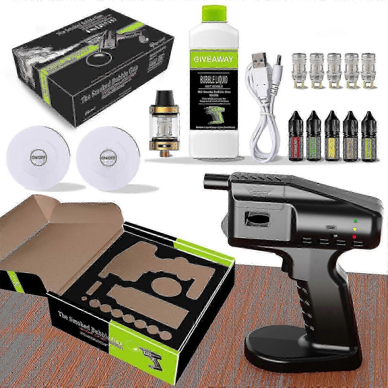 Fumador de cóctel con aceite aromático y burbujas