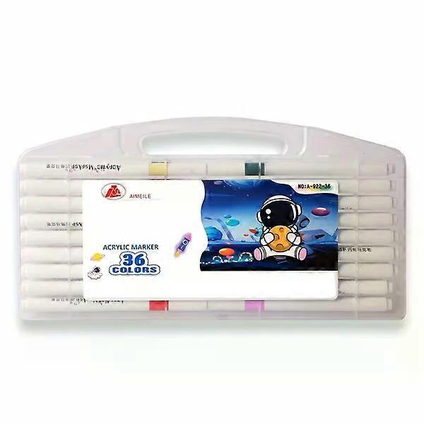 Acrylic Markers, 36-Piece Set, Precision Fine Tips for Multiple Materials