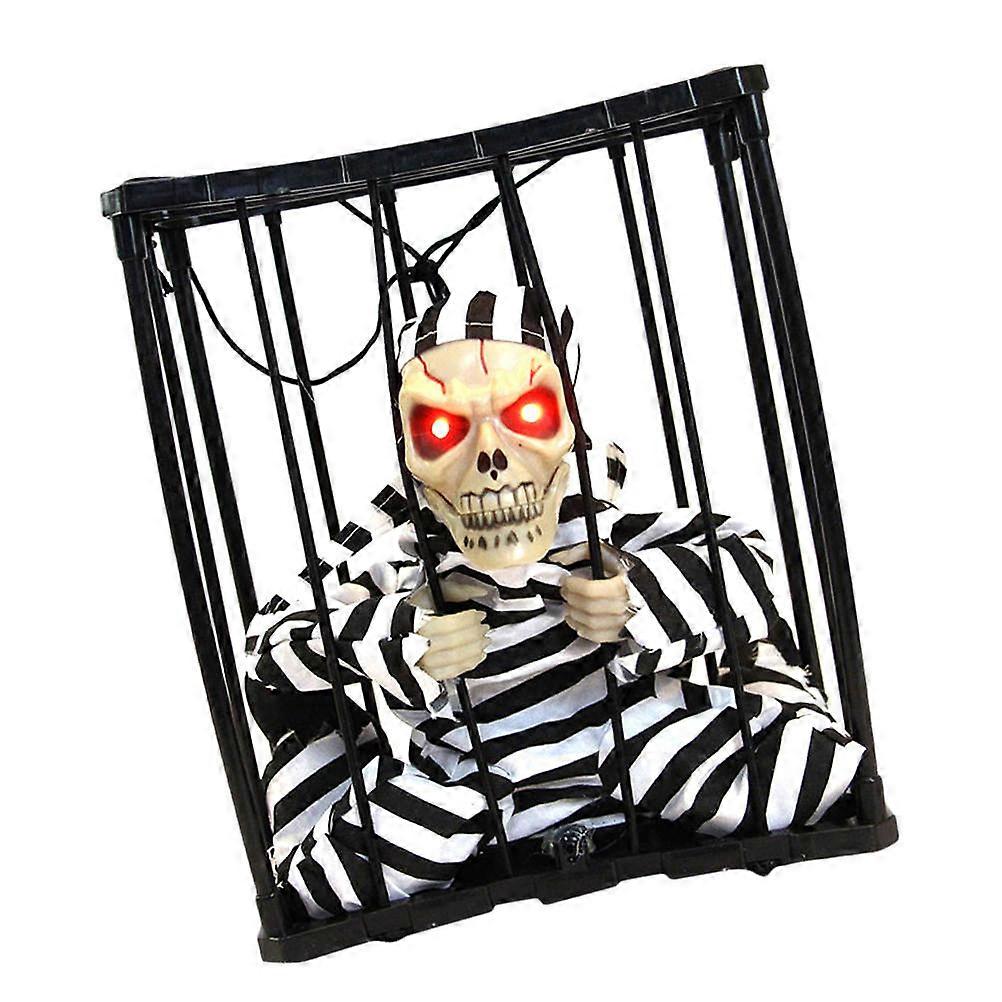 Creepy Assorted Color Voice Activated Ghost Cage For Halloween Decoration Prop Scary Sounds 1 Set