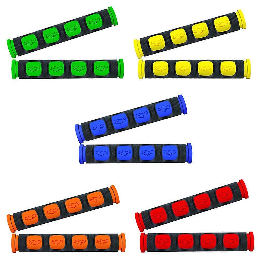Bike Handlebar Covers 5 Pairs Durable Hand Brake Grips for Motorcycle and Electric Vehicles Lightweight, Easy to Install Red, Orange, Blue,
