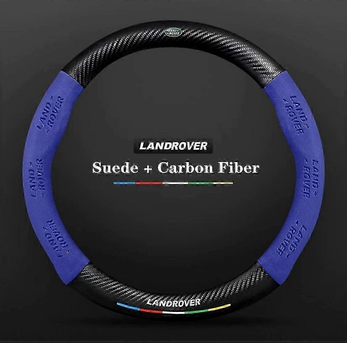 Car Suede Carbon Fiber Non-slip Steering Wheel Cover For Land Rover Range Rover Sport Denfender Freelander Discovery 3 4 Evoque
