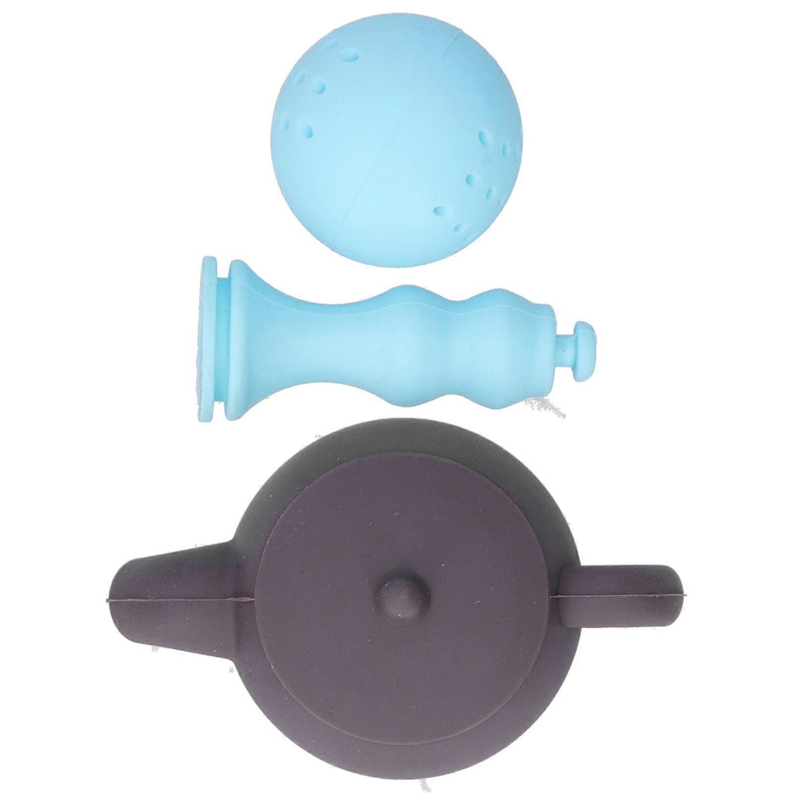 Silicone Tea Infuser Teapot Shape Brown & Sky Blue 50g Filter