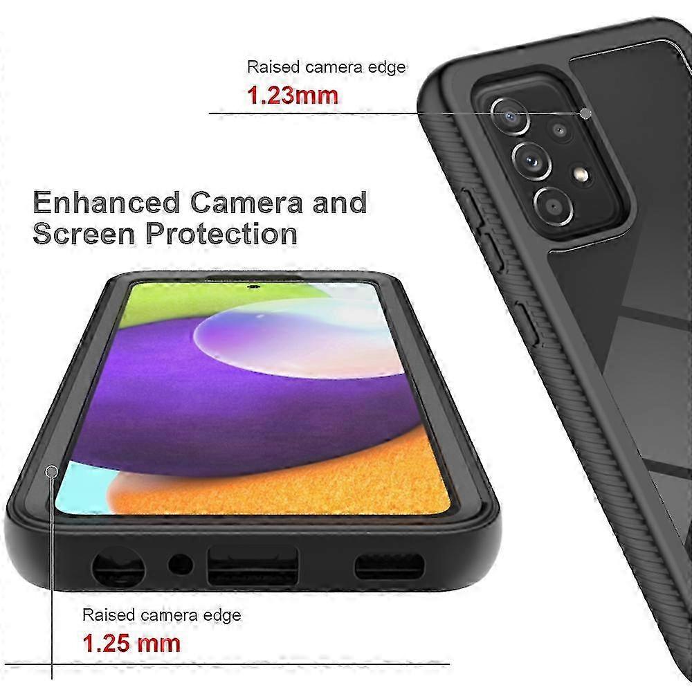 Full-Coverage Protection PET Screen Protector + PC+TPU Protective Case for Samsung Galaxy A52 4G 5G
