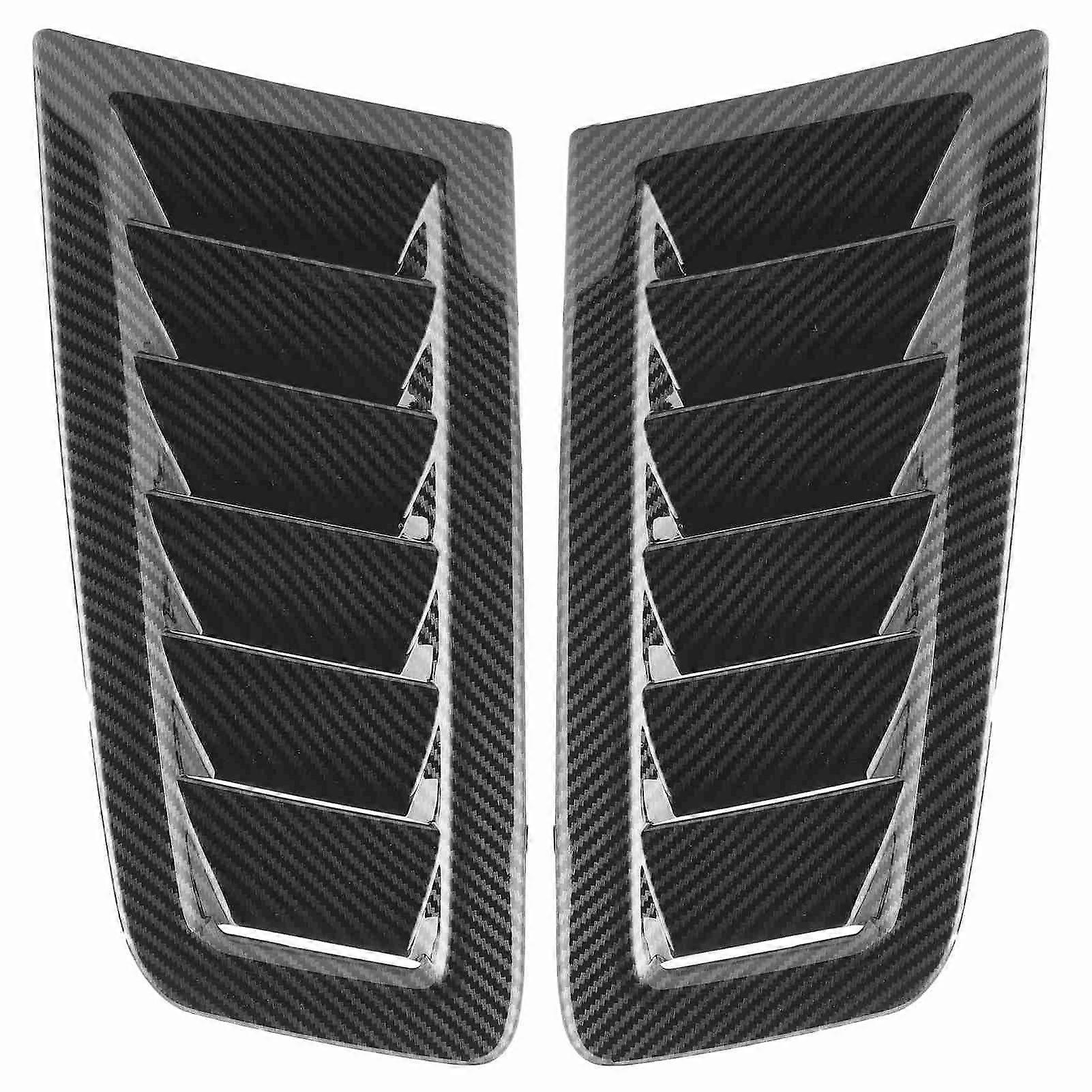 2Pcs Universal Bonnet Air Vents Engine Hood Car Exterior Parts for Focus RS MK2 StyleCarbon Fiber Color