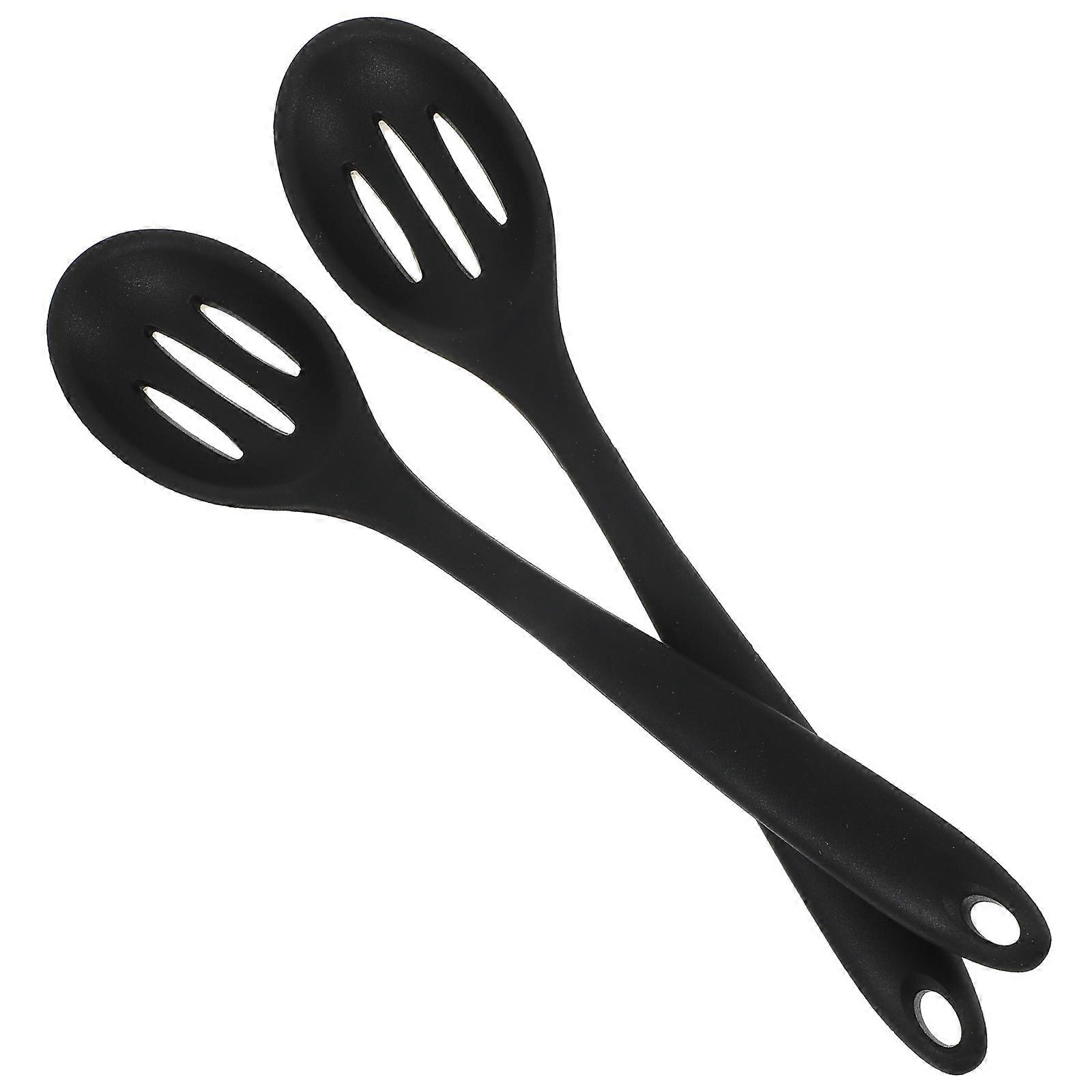 Silicone Colanders Wear-Resistant Skimmer Scoops for Kitchen Cooking 2Pcs