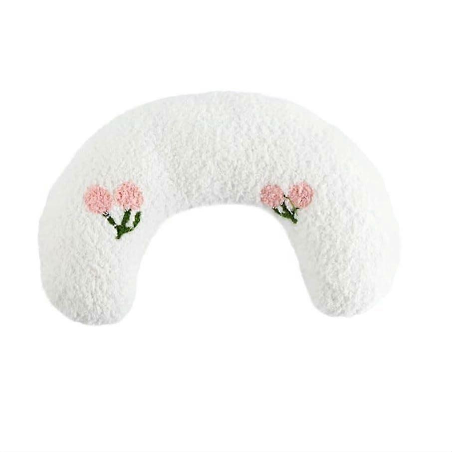Pillow For Cat Head To Lay On Indoor Cat Bed Mat Curved Soft Calming Pillow For Relief Sleeping White 1Piece