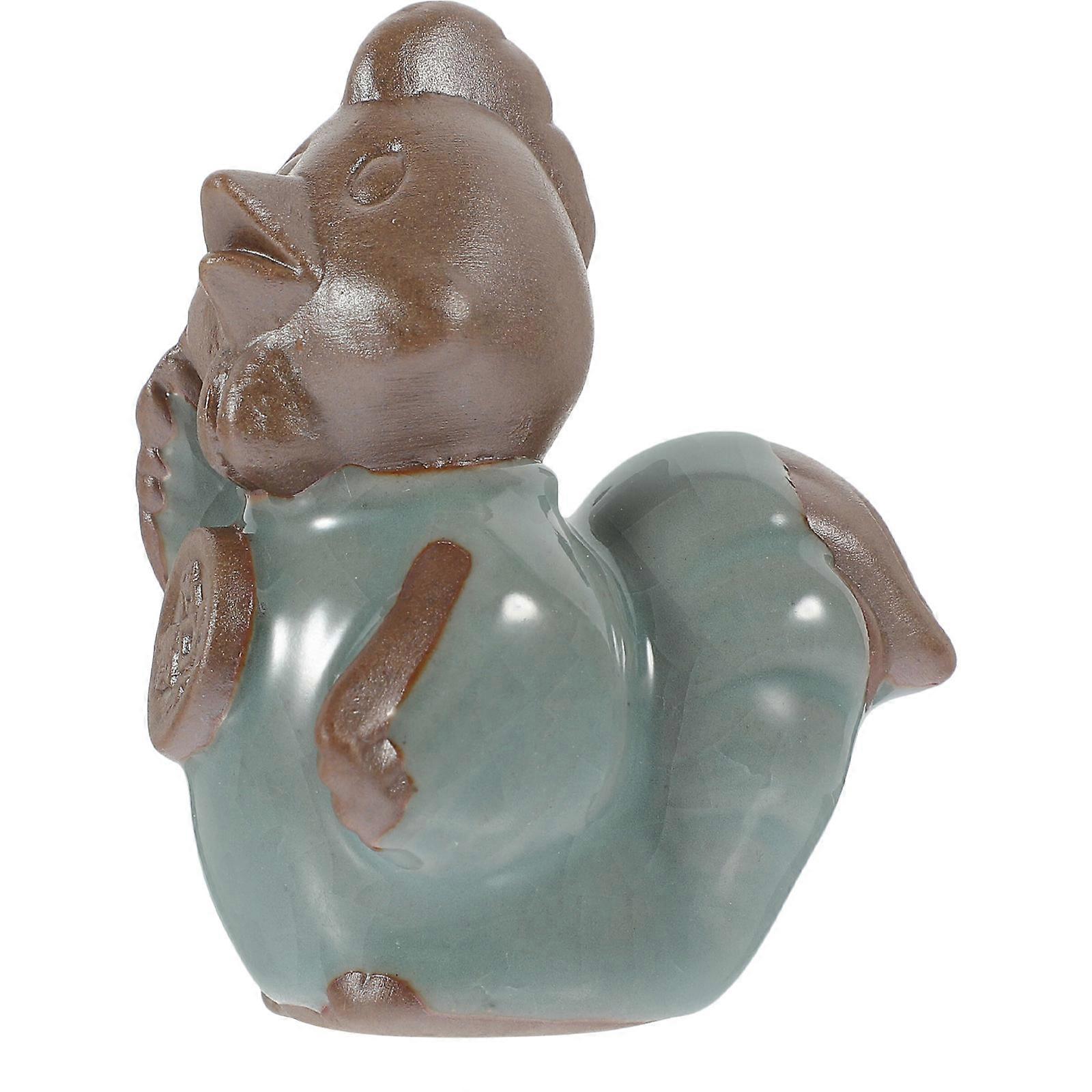 Tea Pet Table Ornament for Home Decoration Ceramic 1Pcs Brown