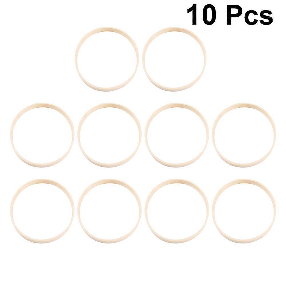 DIY Embroidery Hoop for Embroidery 10Pcs Bamboo Circles Beige Color