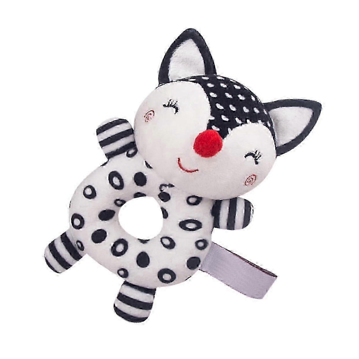 1 Piece Plush Rattle Toy Handshake Bell Rattle for Toddlers Cartoon Design Promotes Attention and Development for OntheGo