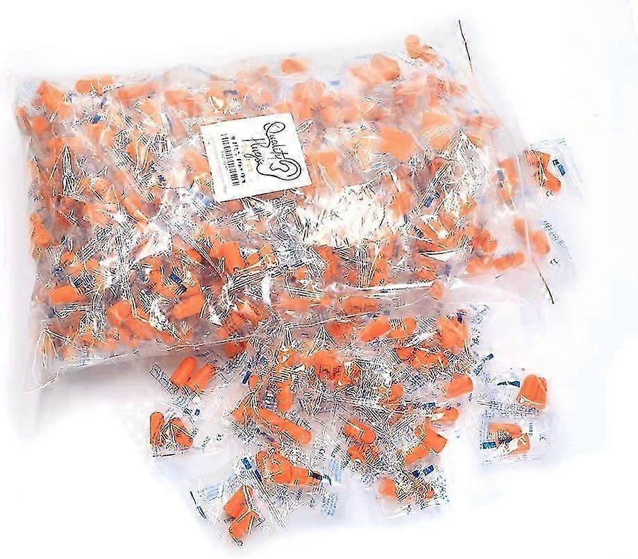 Quality Foam Earplugs 200 Pair 32dB Noise Reduction Soft Foam Ear Protection for Construction and Shooting Orange
