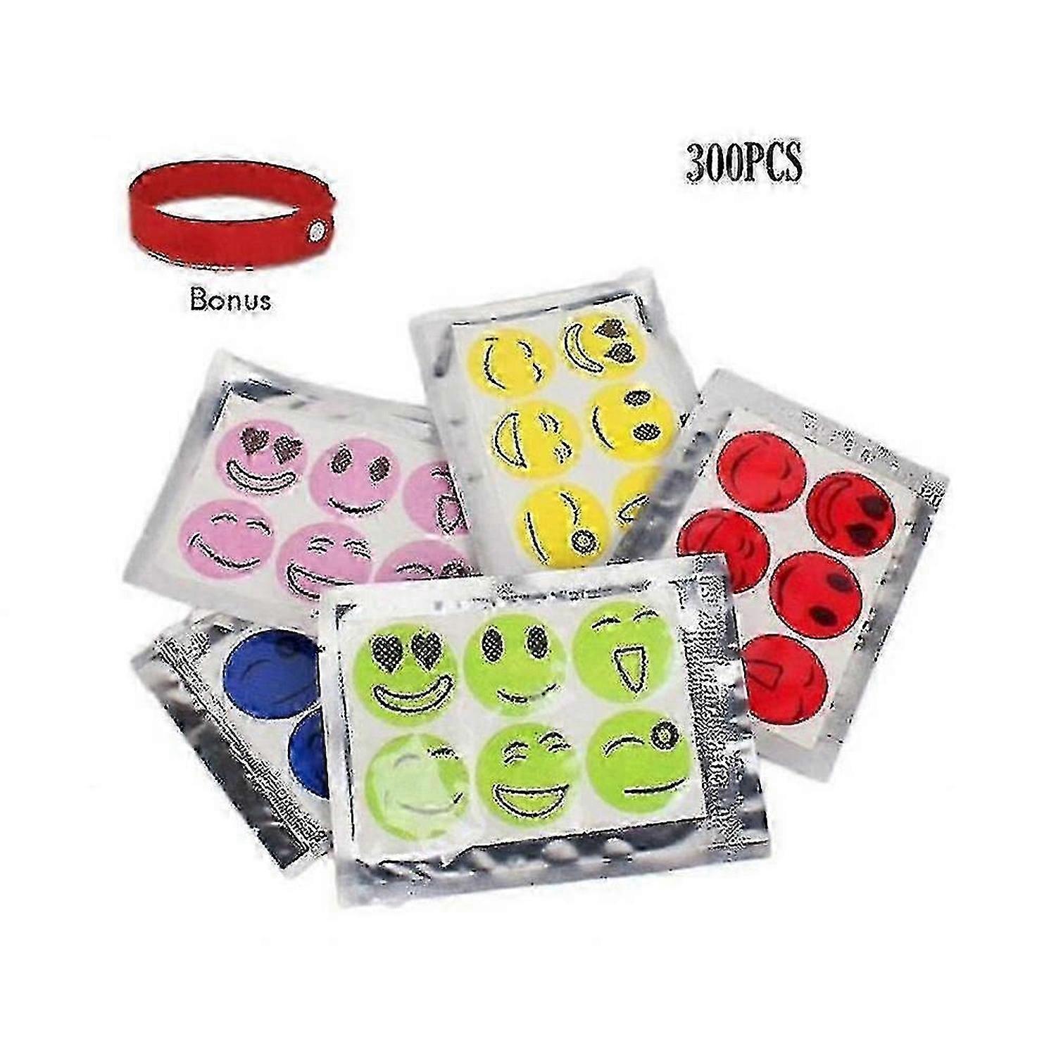 300pcs 웃는 모기 구충제 곤충 구충제 스티커 TKR