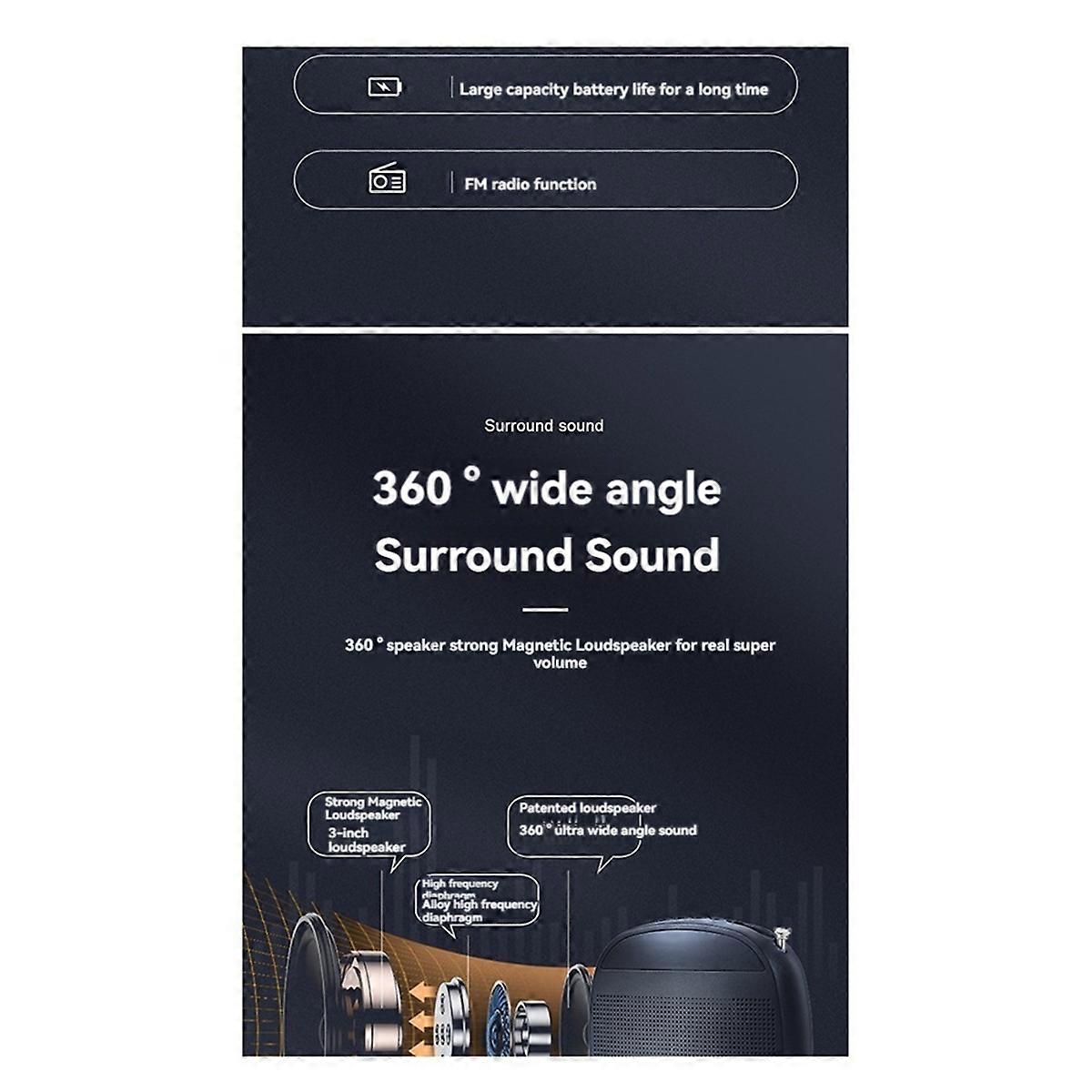 Wired Voice Amplifiers Loudspeaker For Teachers White