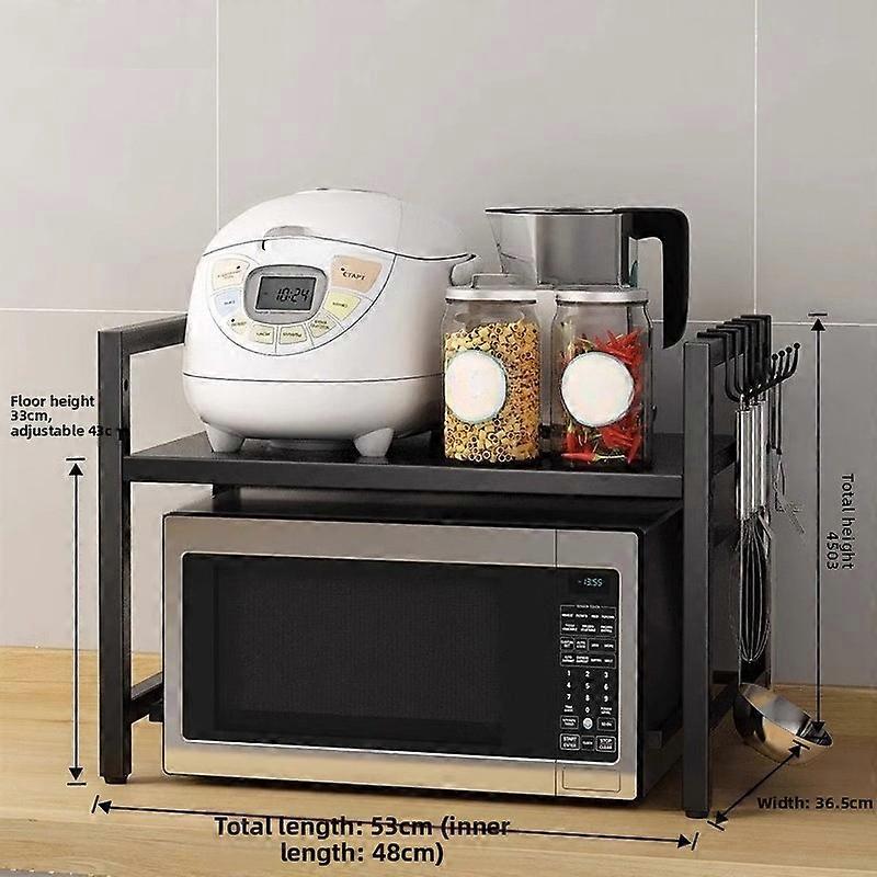 Microwave oven rack Multifunctional household double-layer pot rack Countertop Rice cooker Oven storage bracket