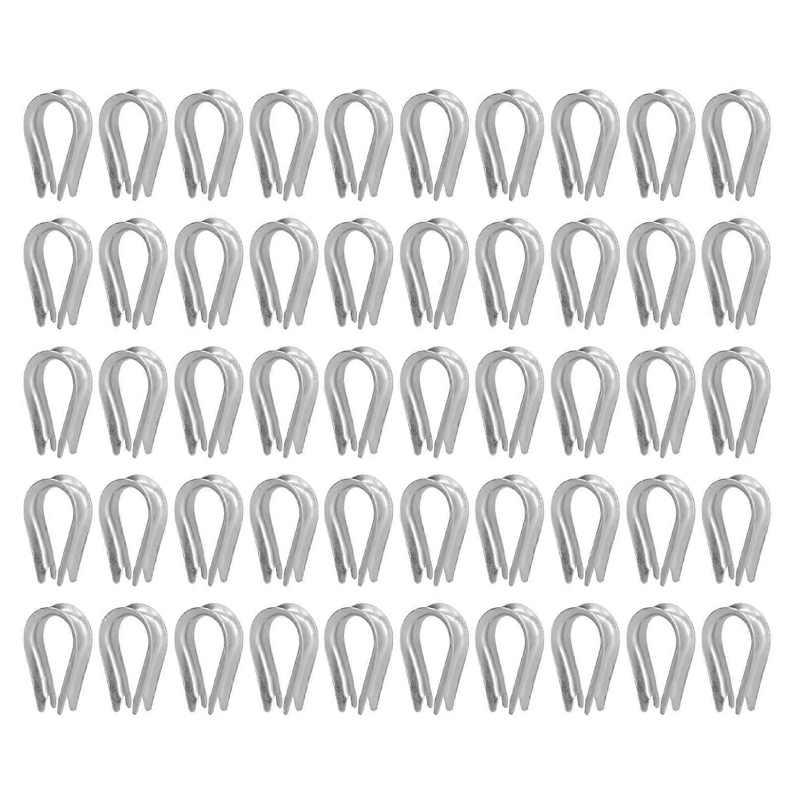 50pcs Stainless Steel Cable Thimbles for Shipbuilding (M4 (4mm))