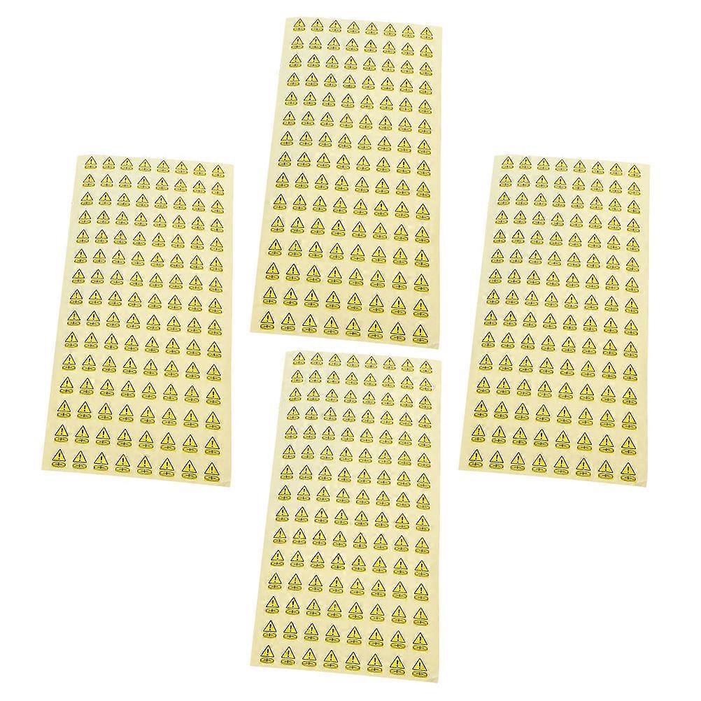 Battery Safety Stickers for Warning 2500Pcs Self Adhesive Yellow Warning Labels