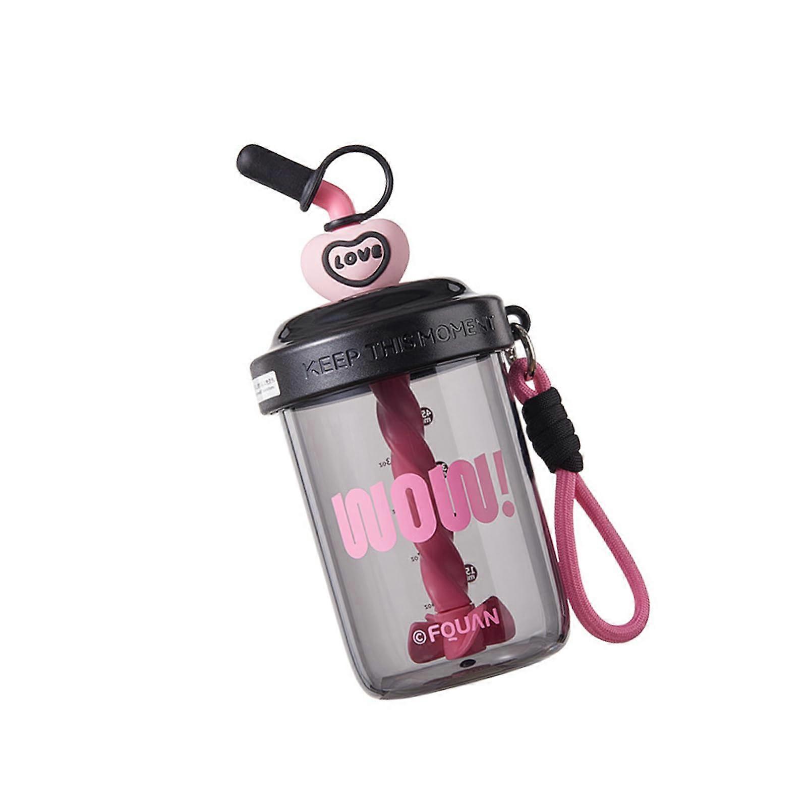 Efficient Straw Cup Manual Stirring Function Portable Handle Leak Proof Design Polycarbonate For Office And Gym