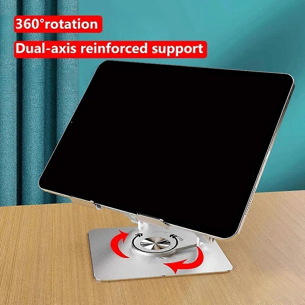 360 Rotation Foldable Cooling Bracket Support Tablet Holder Hollowed Adjustable Height for 4-13Inch