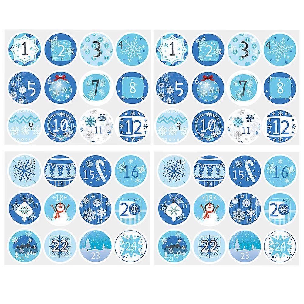 Christmas Countdown Number Sticker Digital Calendar 40 Sheets for Envelope Sealing