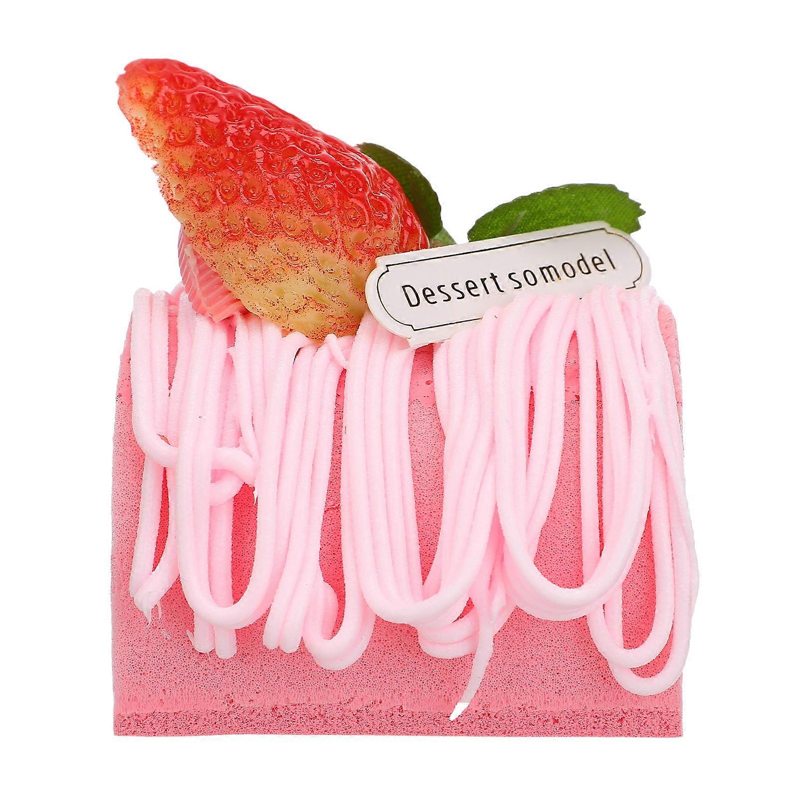 Simulated Dessert Cake Model 4Pcs Display Cake Ornament For Party Showcase 2.55X2.55X1.97in Photography Props