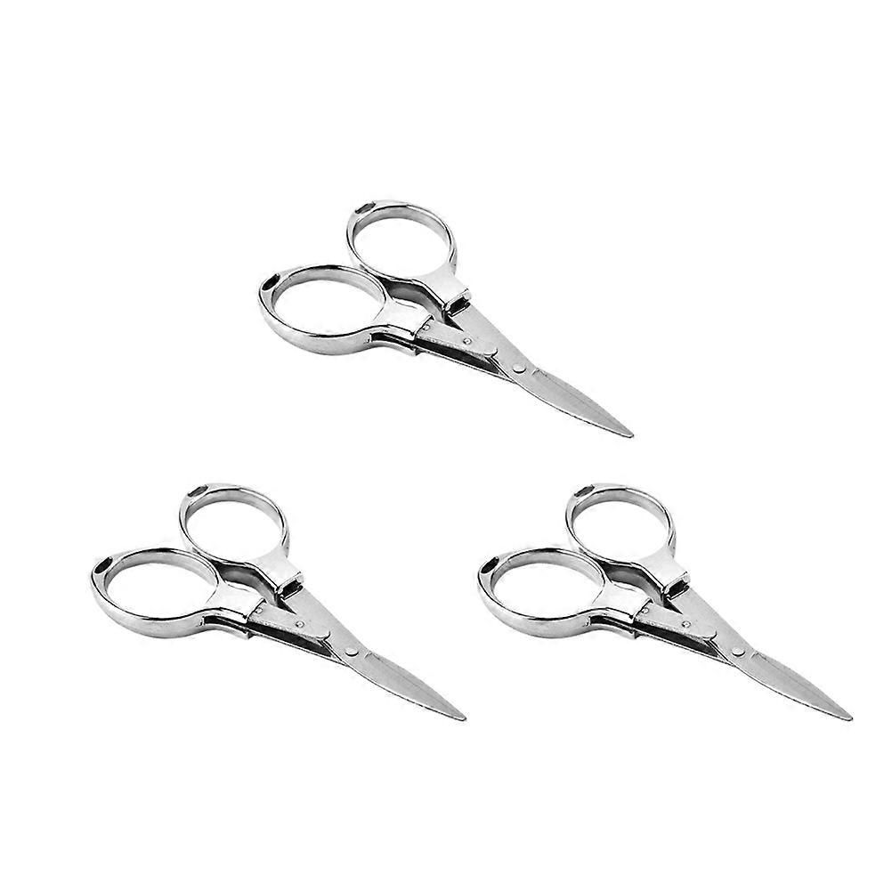 Silver Fishing Tool Scissors for Fishing Use 3Pcs Stainless Steel Portable