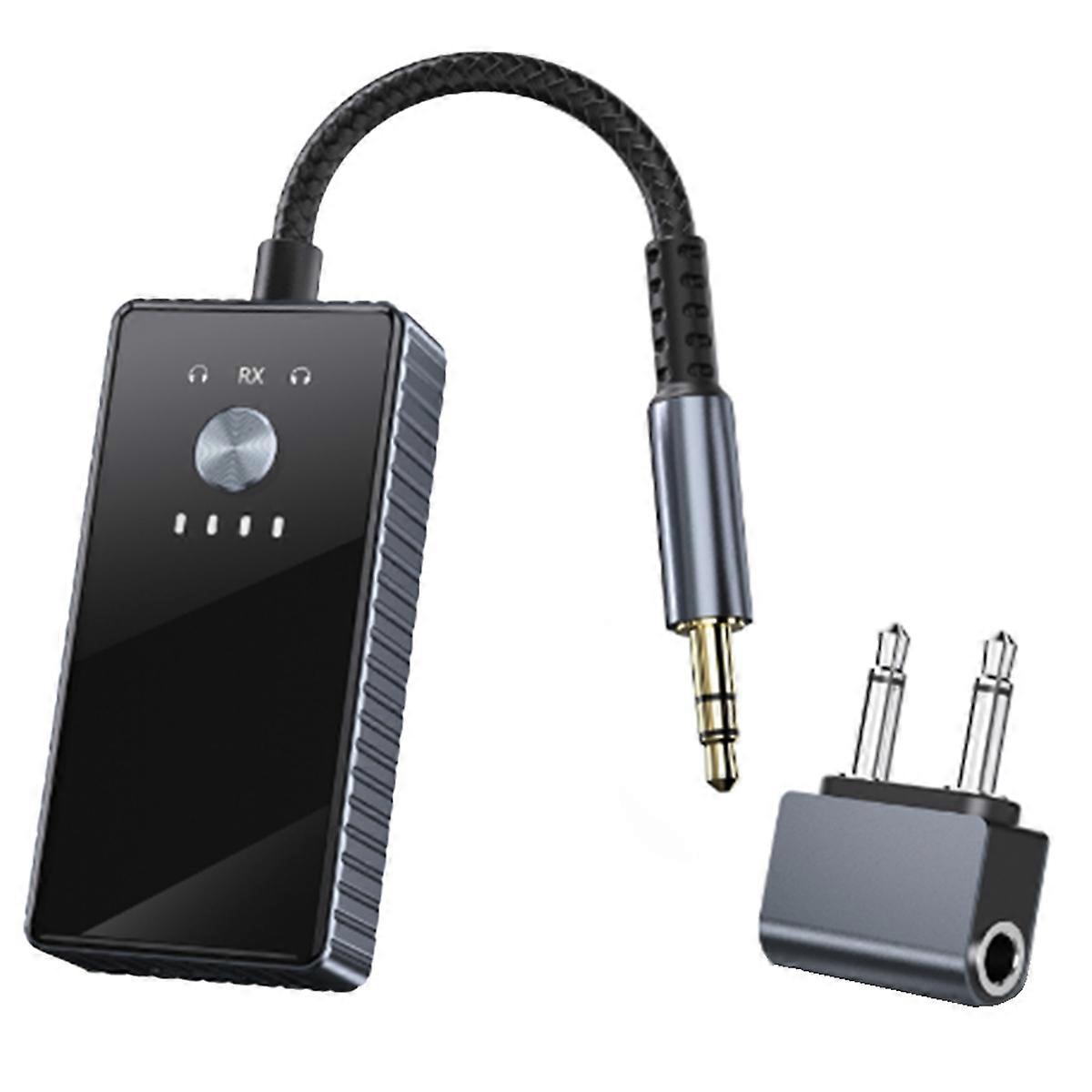 Bluetooth 5.2 Transmitter,Low Latency, 3.5mm AUX Jack & Bluetooth Receiver - Wireless Audio Adapter