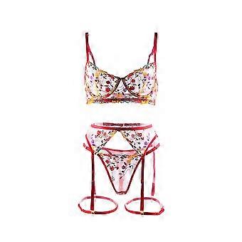 BH-Set Sexy Dessous Strumpfbänder Strumpf waschbar nahtlose Spitze Brasserie Frauen Unterwäsche kurze Streifen Dating Prop