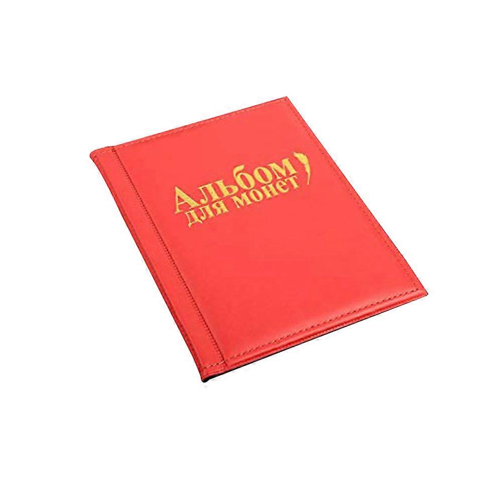 Coin Collection Book for Collection Use Includes 250 Pocket Holder Red