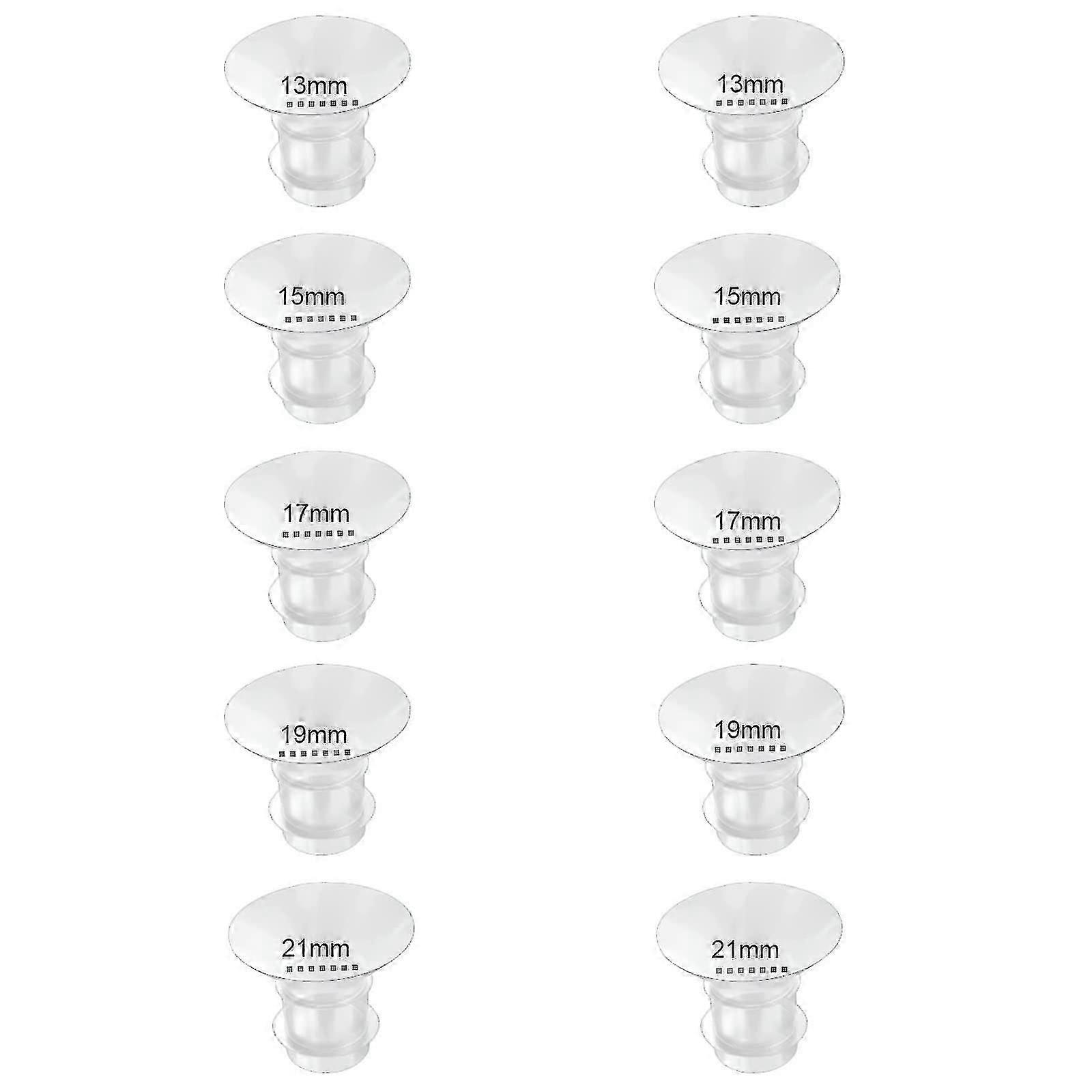 מוסיף אוגן 13/15/17/19/21 מ"מ 10 יחידות, תואם ל-Momcozy S12 Pro/S9 Pro/S12/S9 משאבת חלב לבישה-2025