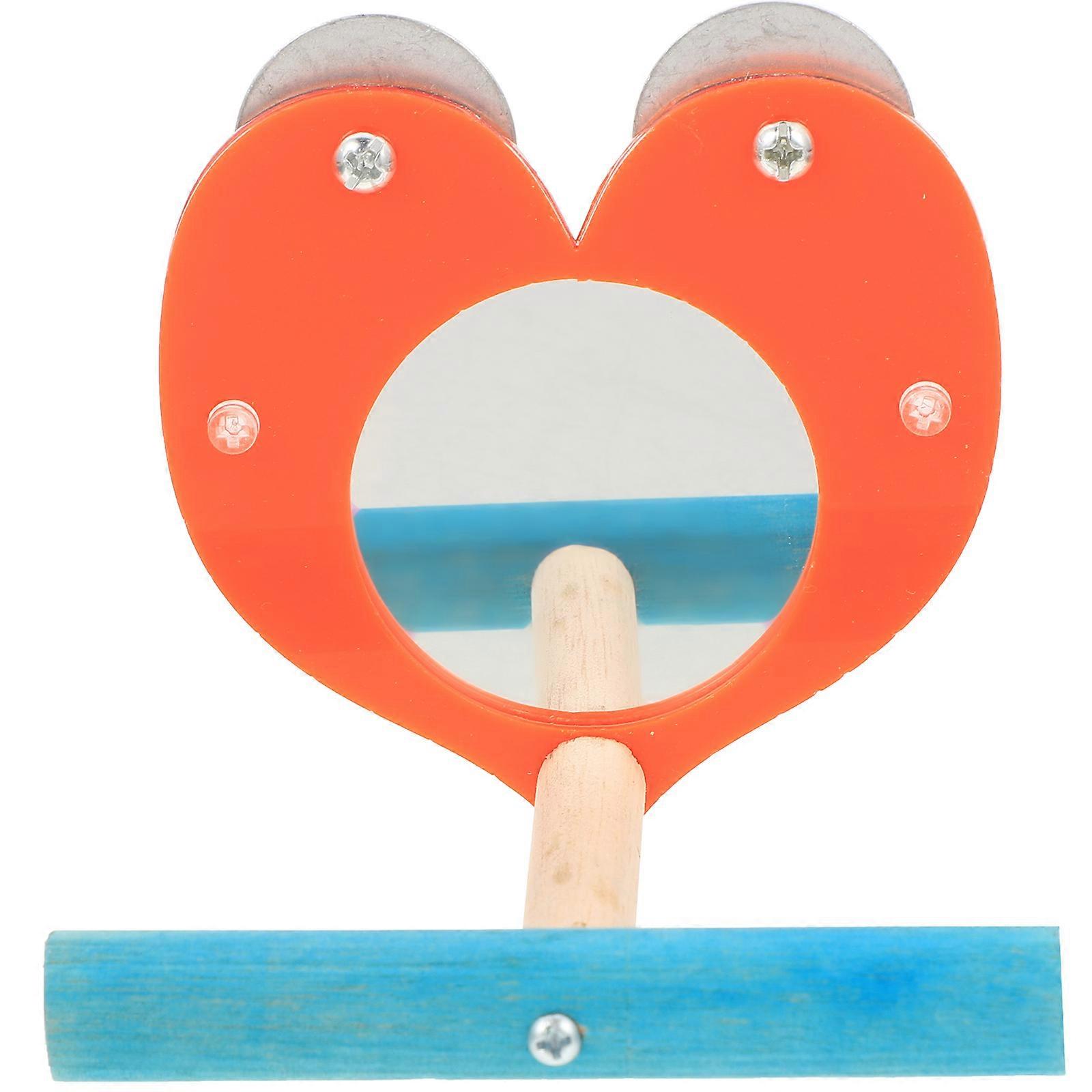 Bird Mirror Acrylic Parrot Toy Educational Interactive Training Toy 4Pcs