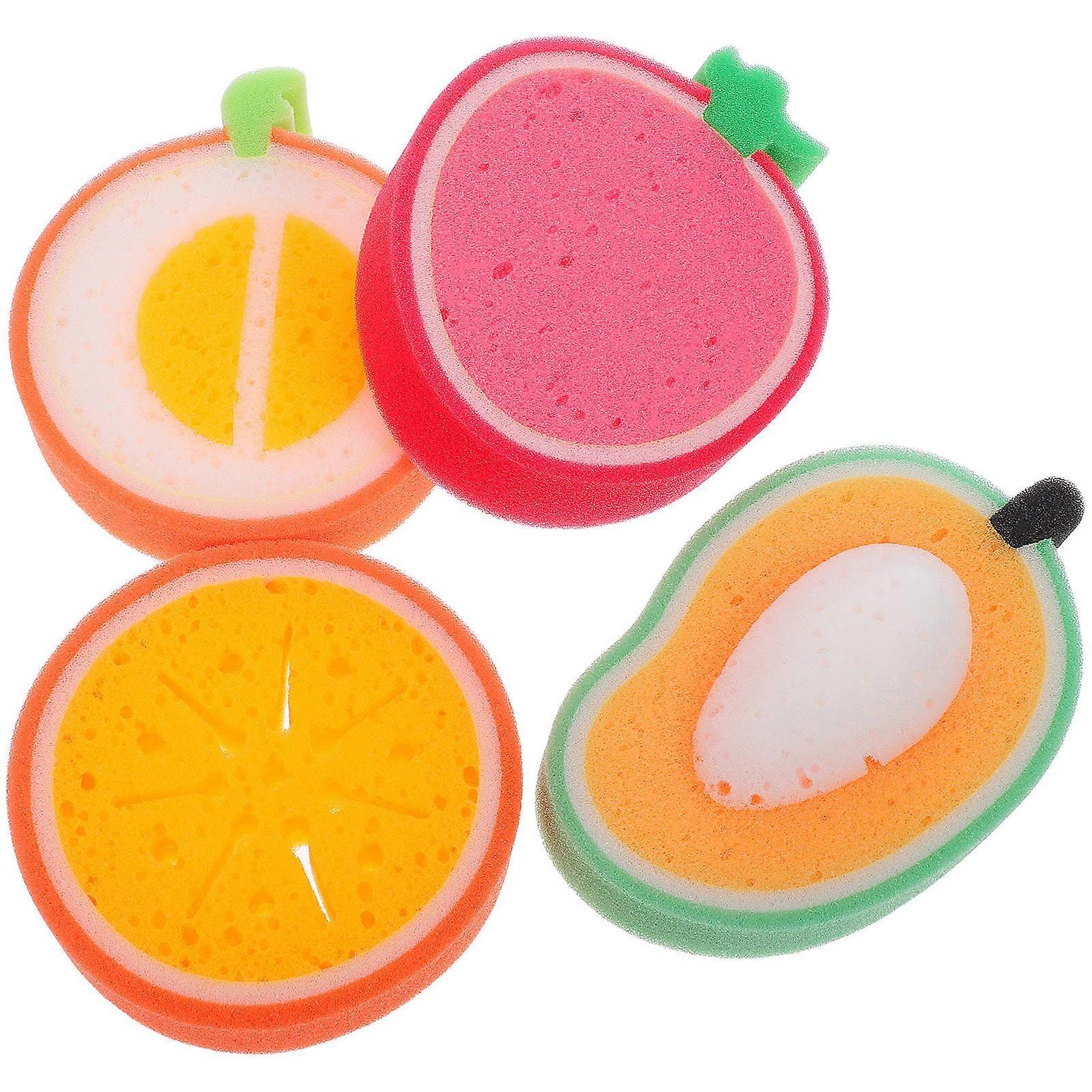 Bath Sponge Fruit Shaped Bath Sponge for Children 8Pcs Assorted Colors