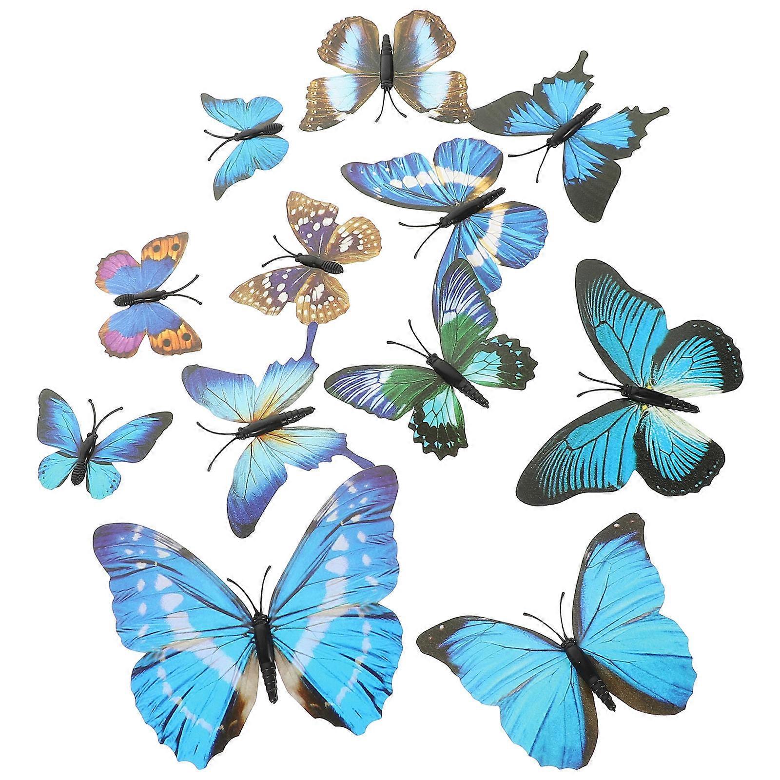 Single Layer DIY Butterflies Decals For Craft Enthusiasts And Homeowners In Beautiful Blue Color 48 Pcs