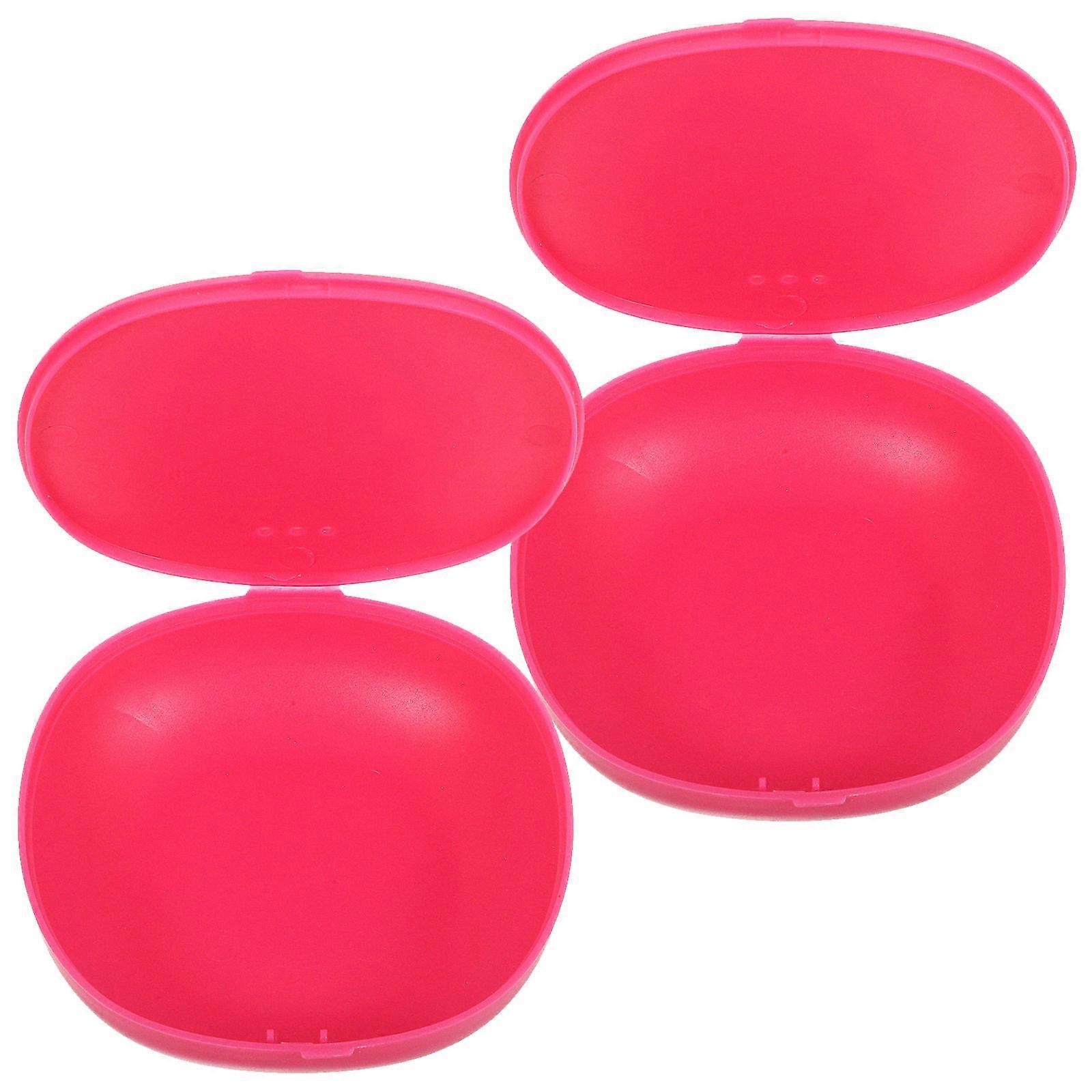 Storage Box Silicone Holder for 2Pcs Portable Pink Cases