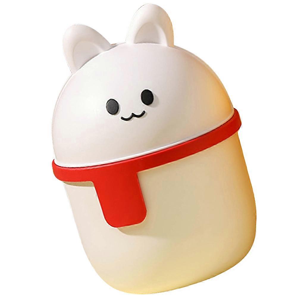 Trashbin Plastic Trash Can for Home Use Desktop Garbage Can Convenient Storage Bin