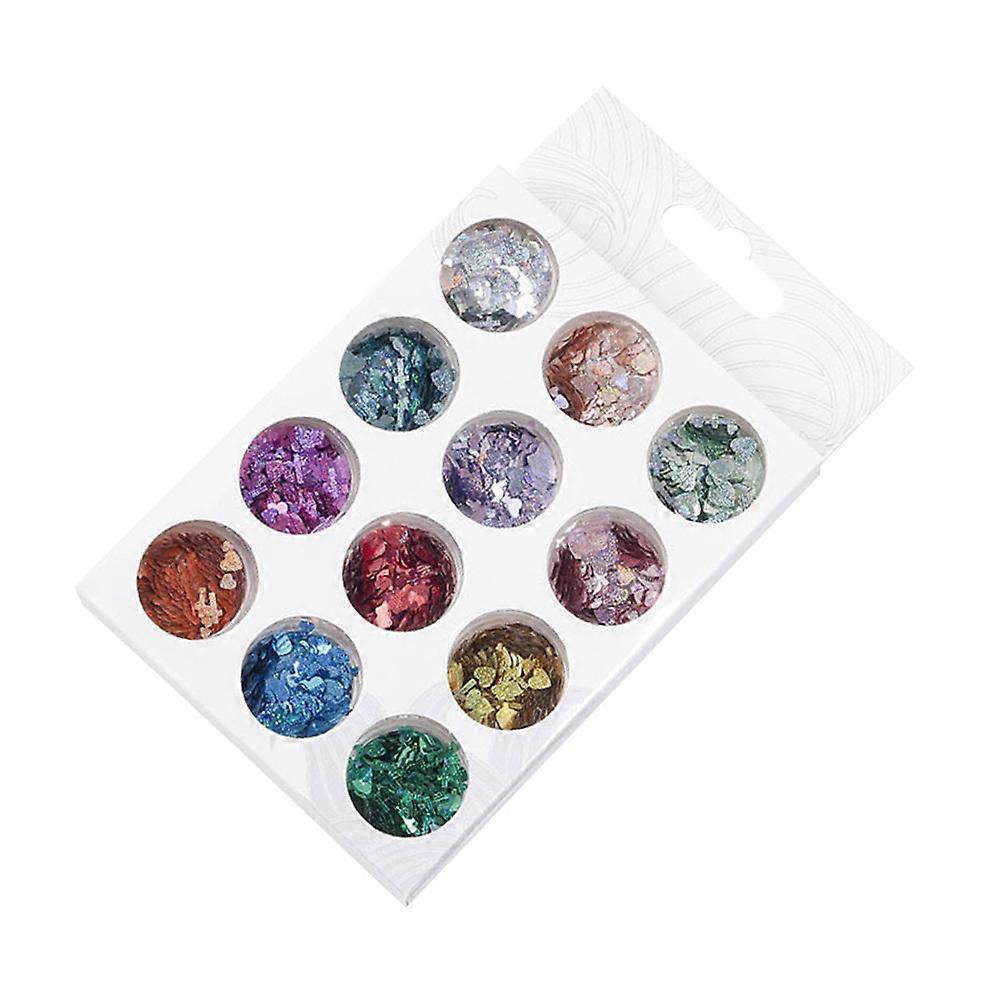 Nail Sequins Cross Shape Manicure Decor Glitter Paillette 2Sets