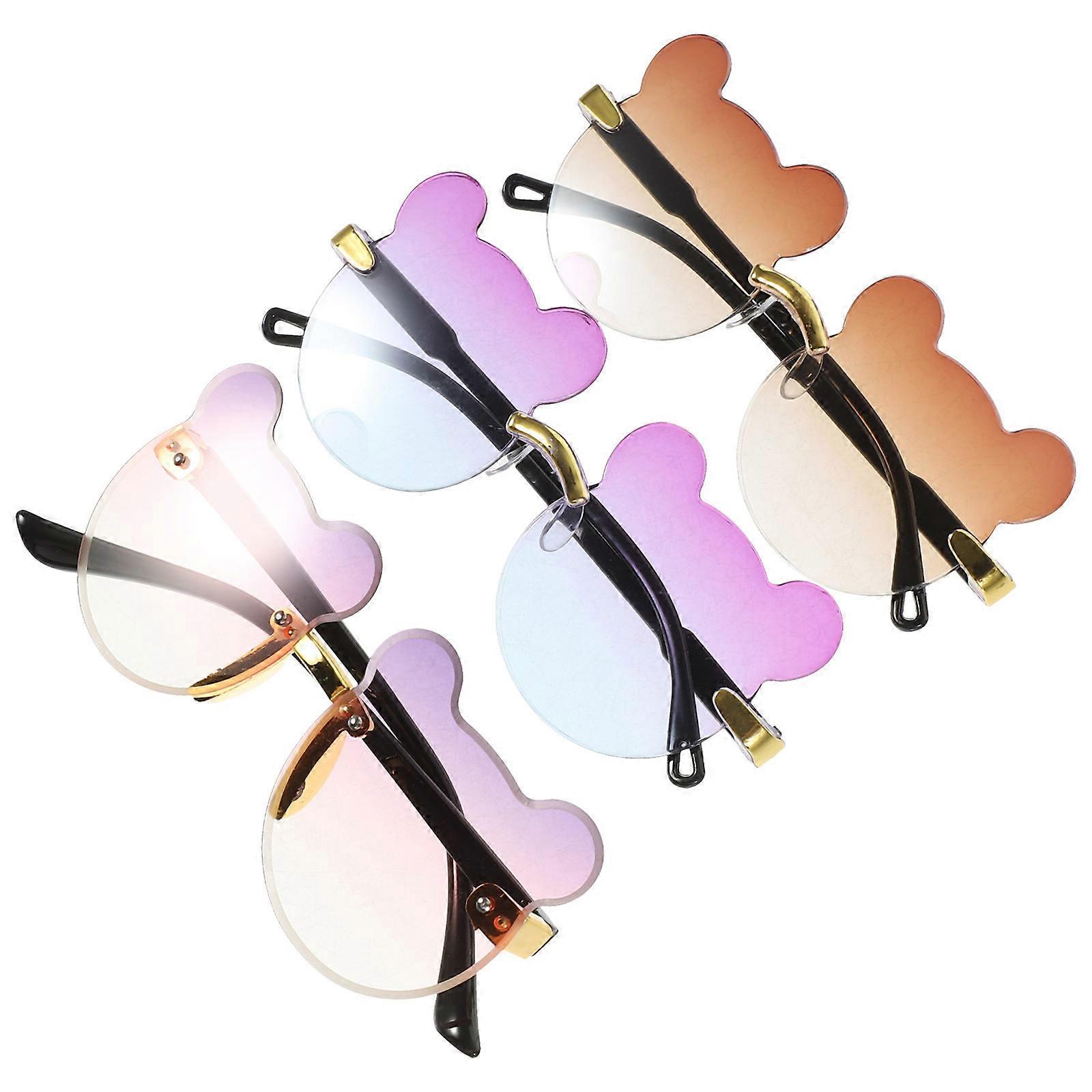 Bear Sunglasses Cute Eyeglasses for Party 9Pcs Plastic Material