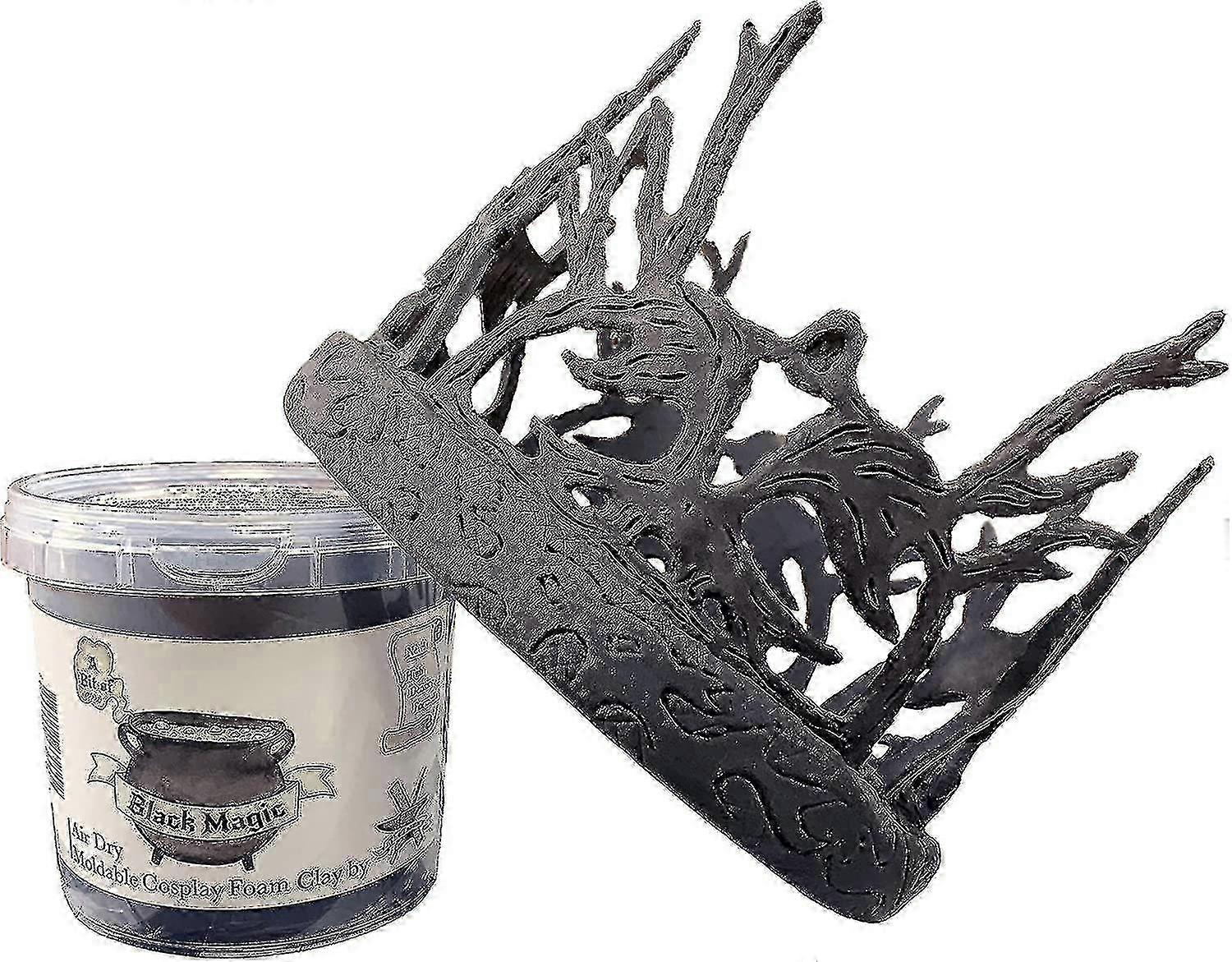 2024 Moldable Cosplay Foam Clay (black) By - High Density - 300g - Air Dries Like Eva Foam, Light Weight, Sands And Paints Easily, Non-toxic